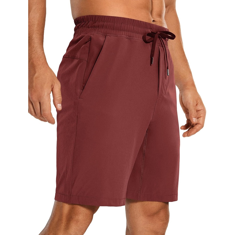 image:imageCRZ YOGA Mens Linerless Workout Shorts 9 Quick Dry for Running Sports Athletic Gym with PocketsSavannah