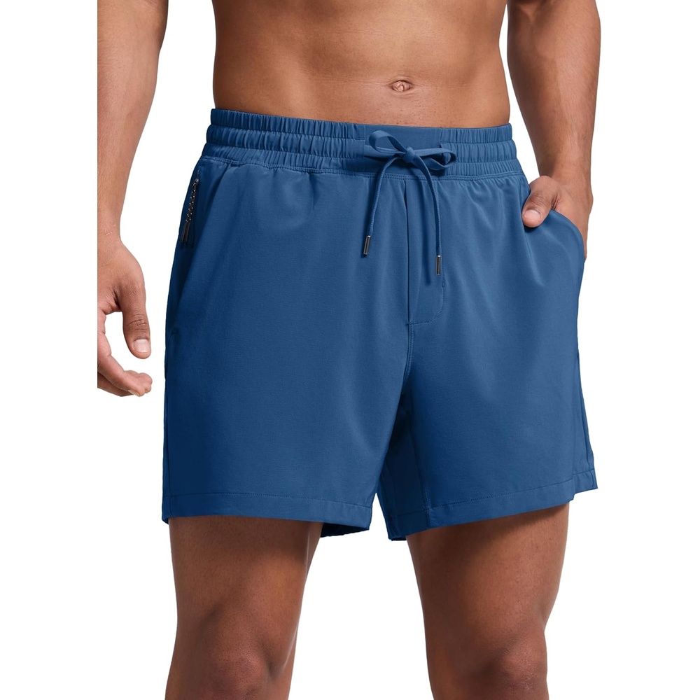 image:imageCRZ YOGA Mens Swim Trunks 57 Mesh Liner Quick Dry Beach Sports Casual Swimwear Shorts with PocketsFrench Navy