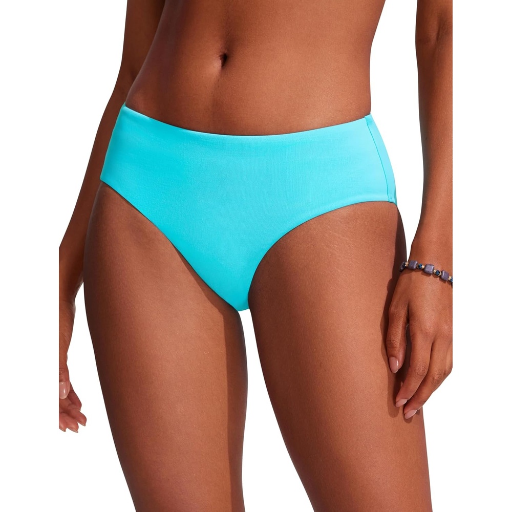image:imageCRZ YOGA Mid Waisted Bikini Bottoms for Women  Full Coverage Bathing Suit Swimsuit Basic Swim BriefsTurquoise