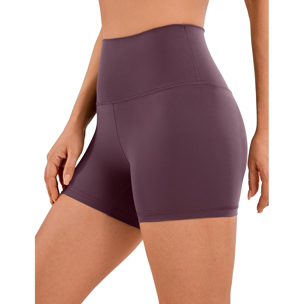 image:imageCRZ YOGA Naked Feeling Biker Shorts 4 High Waist Yoga Workout Running Gym Spandex WomensArctic Plum