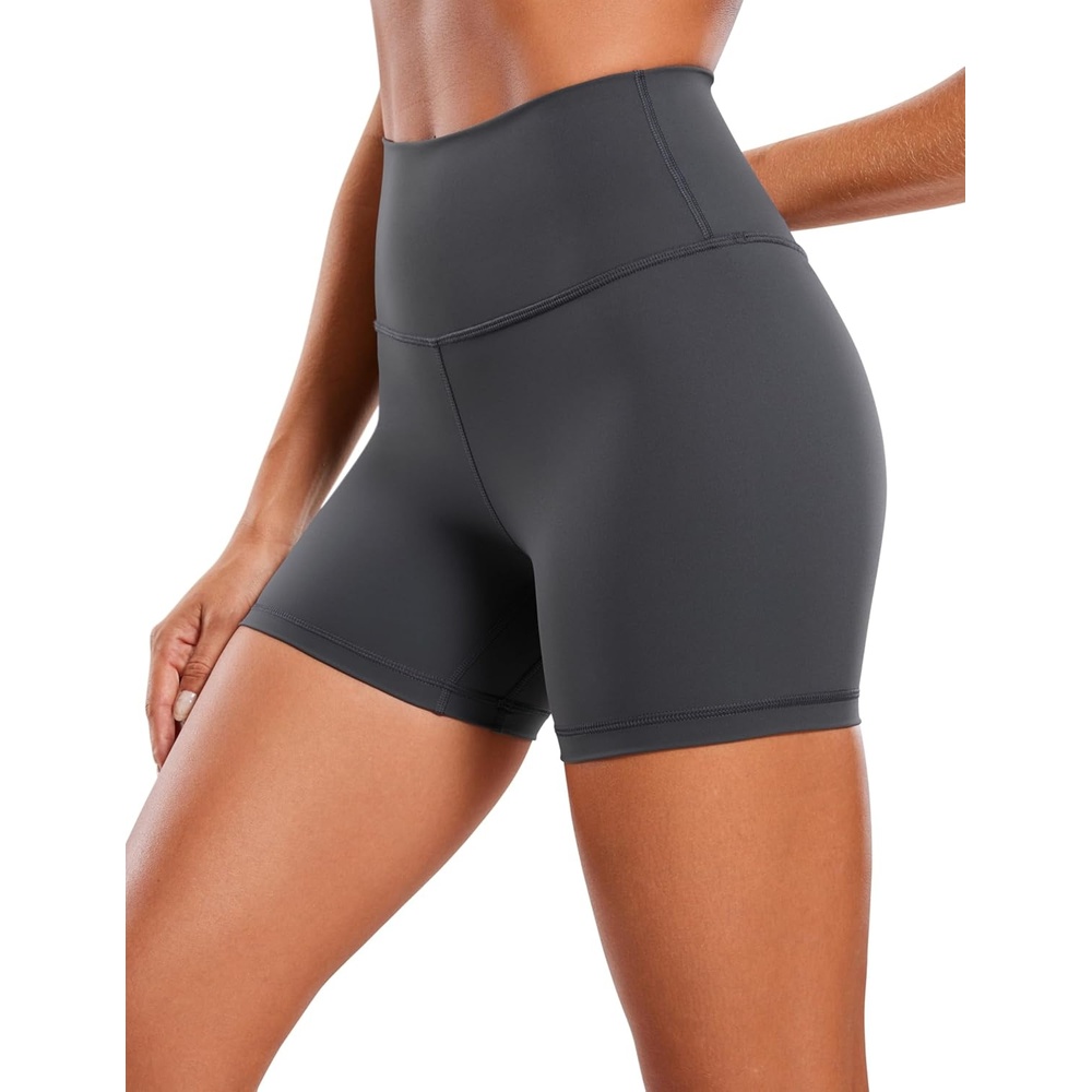 image:imageCRZ YOGA Naked Feeling Biker Shorts 4 High Waist Yoga Workout Running Gym Spandex WomensMysterious Grey