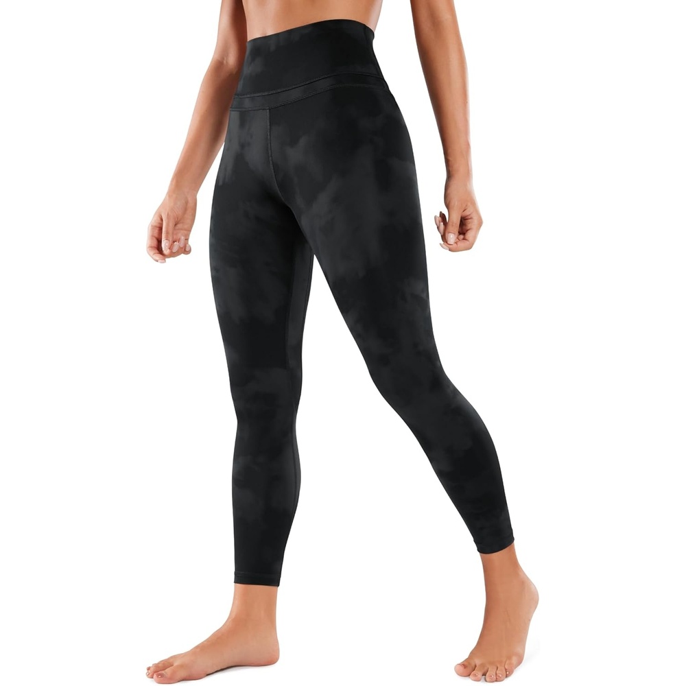 image:imageCRZ YOGA Naked Feeling Workout Leggings 25 High Waist Yoga Training Tight Womens PantsBlack Tie Dye Flowers
