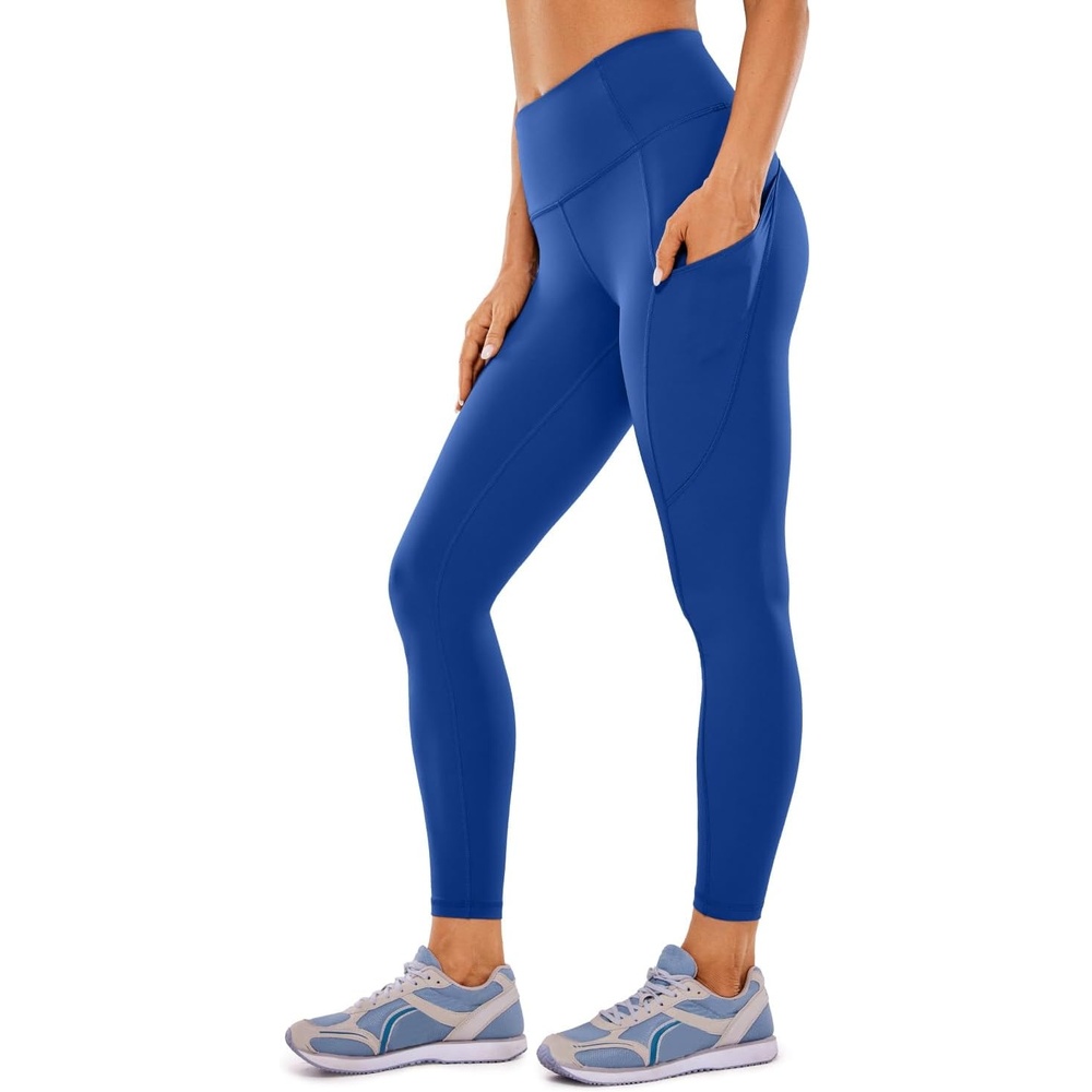 image:imageCRZ YOGA Naked Feeling Workout Leggings Pockets 25 High Waisted Womens Yoga Pants Running TightsWaves Blue