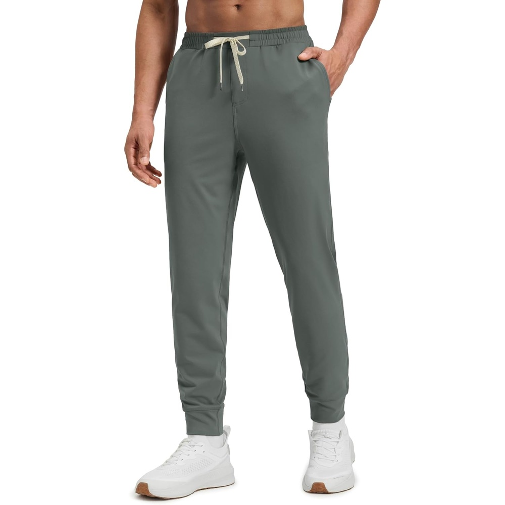 image:imageCRZ YOGA Performance Joggers for Men 29 Breathable SweatWicking Workout Athletic Casual Pants with PocketsGrey Sage