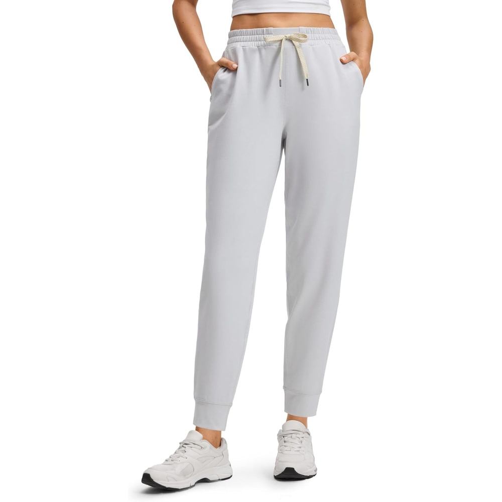 image:imageCRZ YOGA Performance Workout Joggers for Women 275 Tapered Running Casual Athletic Pants with PocketsLight Grey Heather