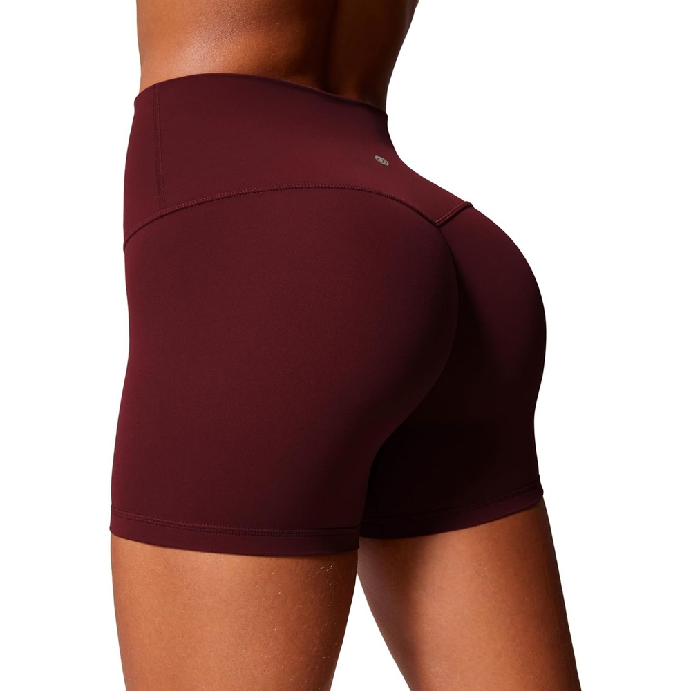 image:imageCRZ YOGA Secretsculpt Butterlift Biker Shorts 4 No Front Seam High Waisted Womens Workout Gym Booty Scrunch ButtRed Merlot
