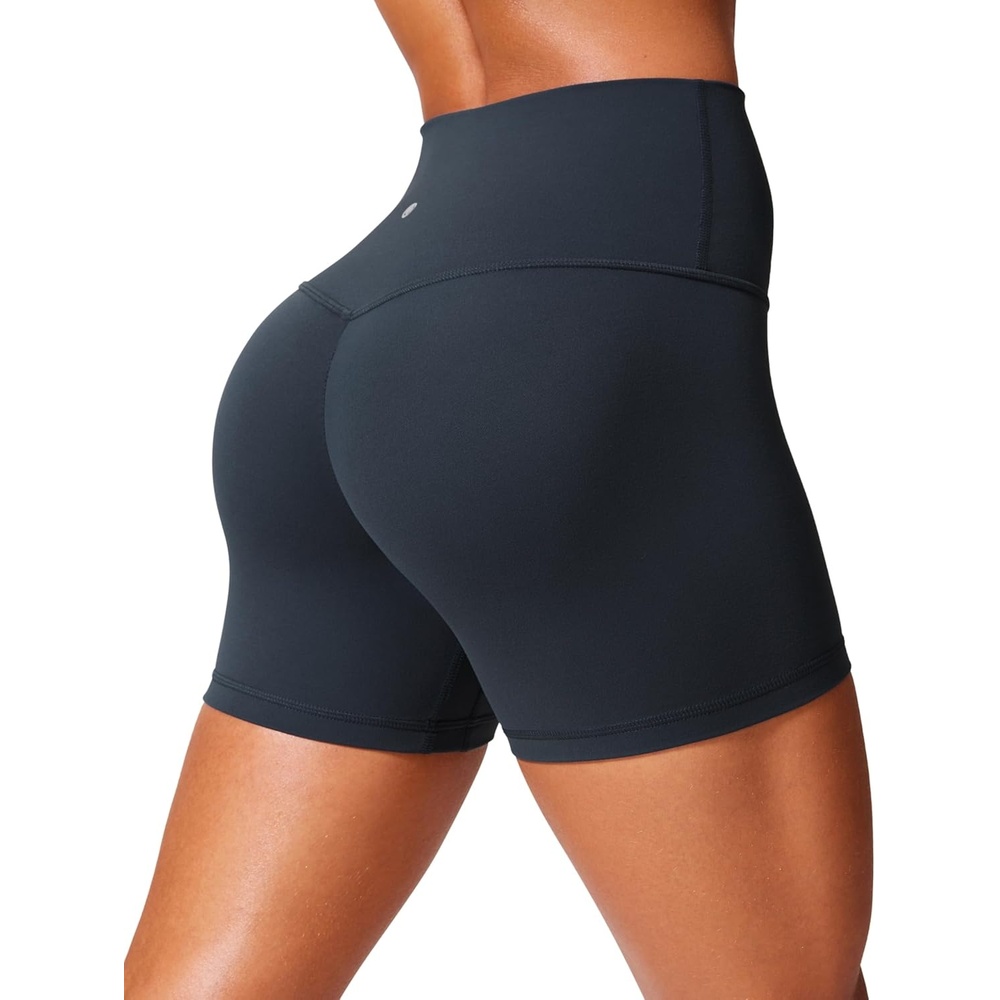 image:imageCRZ YOGA Secretsculpt Butterlift Biker Shorts 4 No Front Seam High Waisted Womens Workout Gym Booty Scrunch ButtTrue Navy