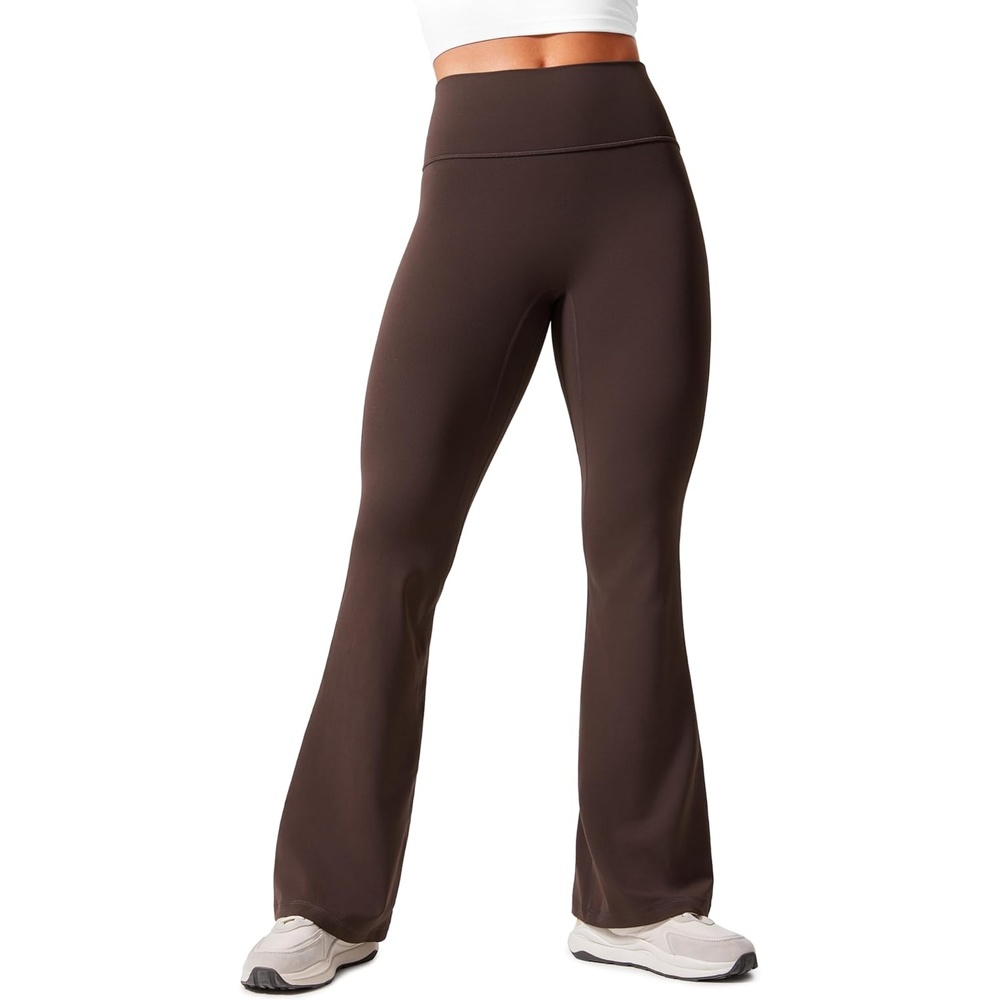 image:imageCRZ YOGA Secretsculpt Butterlift Flare Leggings 31 No Front Seam High Waist Bootcut Yoga Pants Booty Scrunch ButtHot Fudge Brown