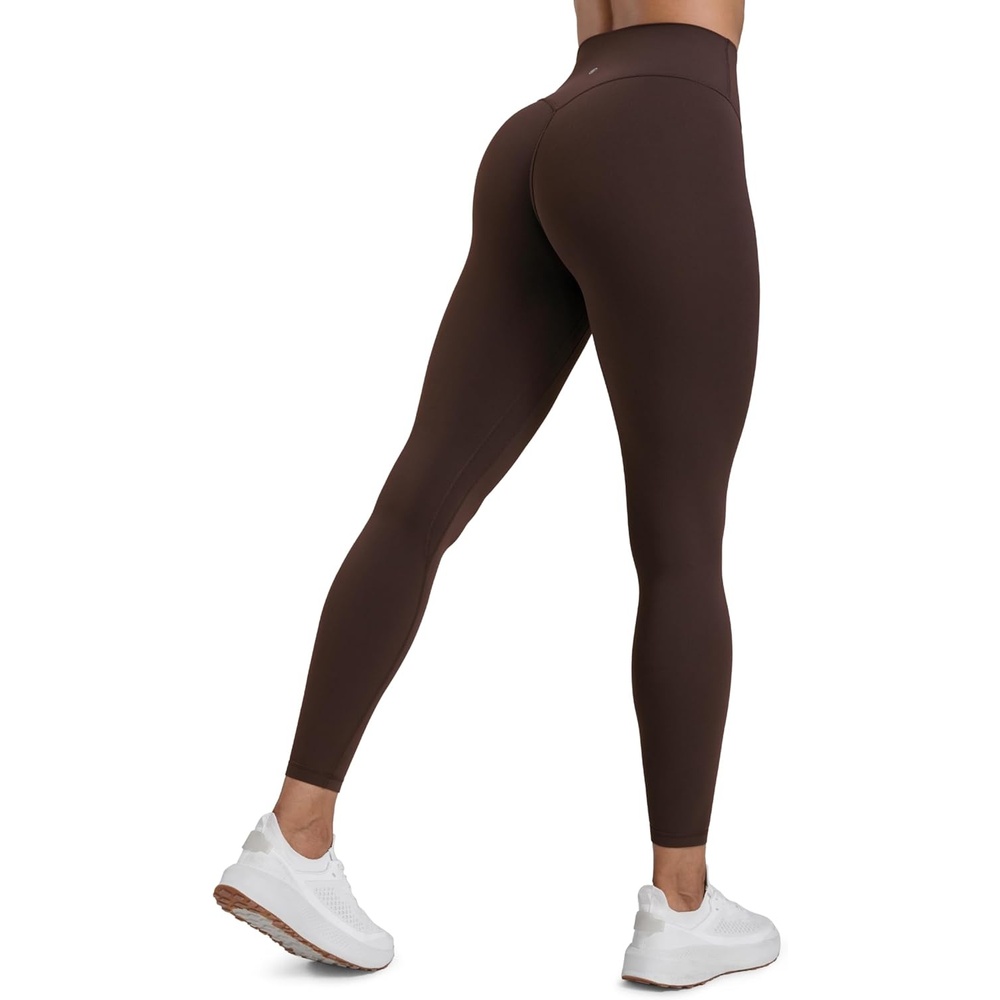 image:imageCRZ YOGA Secretsculpt Butterlift Workout Leggings 25 No Front Seam High Waisted Womens Yoga Pants Booty Scrunch ButtHot Fudge Brown