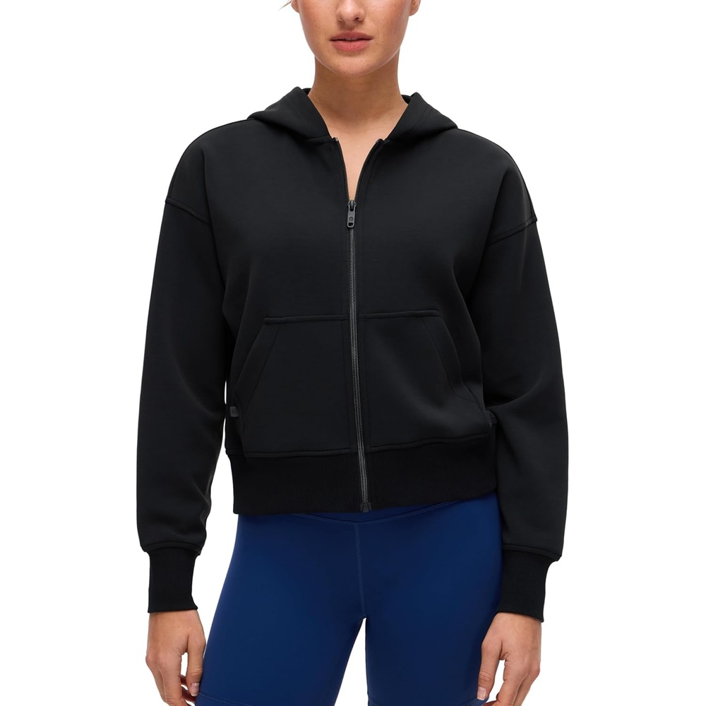 image:imageCRZ YOGA SoftAura Full Zip Hoodies for Women Workout Casual Zipper Hooded Sweat Shirts with PocketsBlack