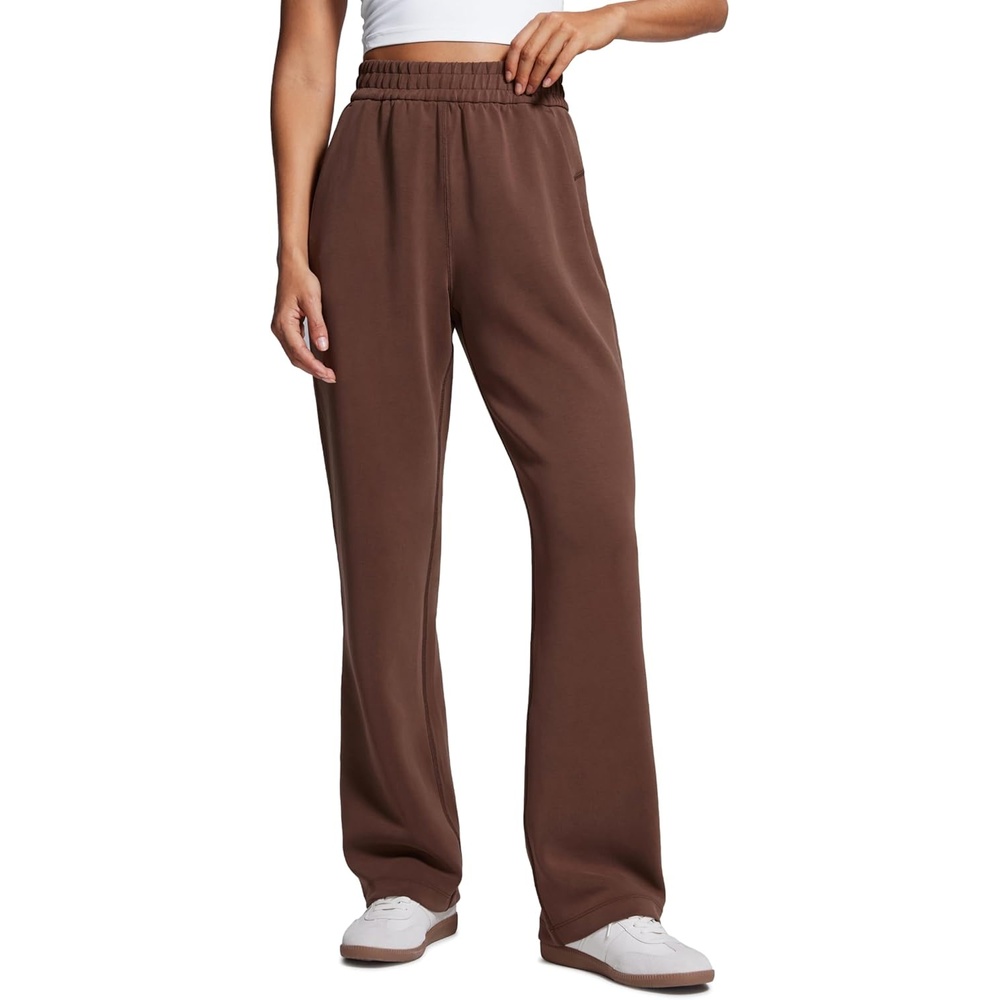 image:imageCRZ YOGA SoftAura Straight Leg Casual Sweatpants Women 283032 Modal Lounge Travel Pants with PocketsCoffee Brown
