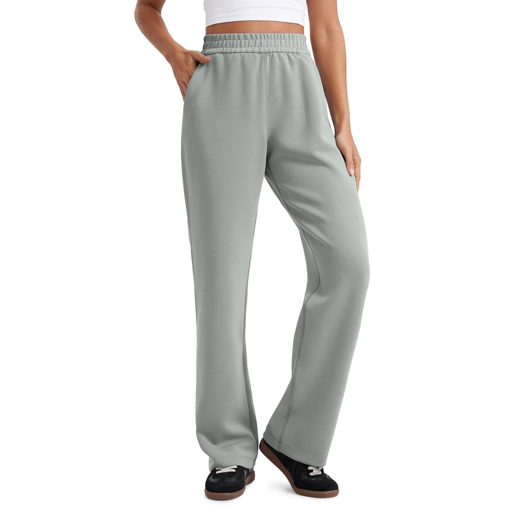 image:imageCRZ YOGA SoftAura Straight Leg Casual Sweatpants Women 283032 Modal Lounge Travel Pants with PocketsSterling