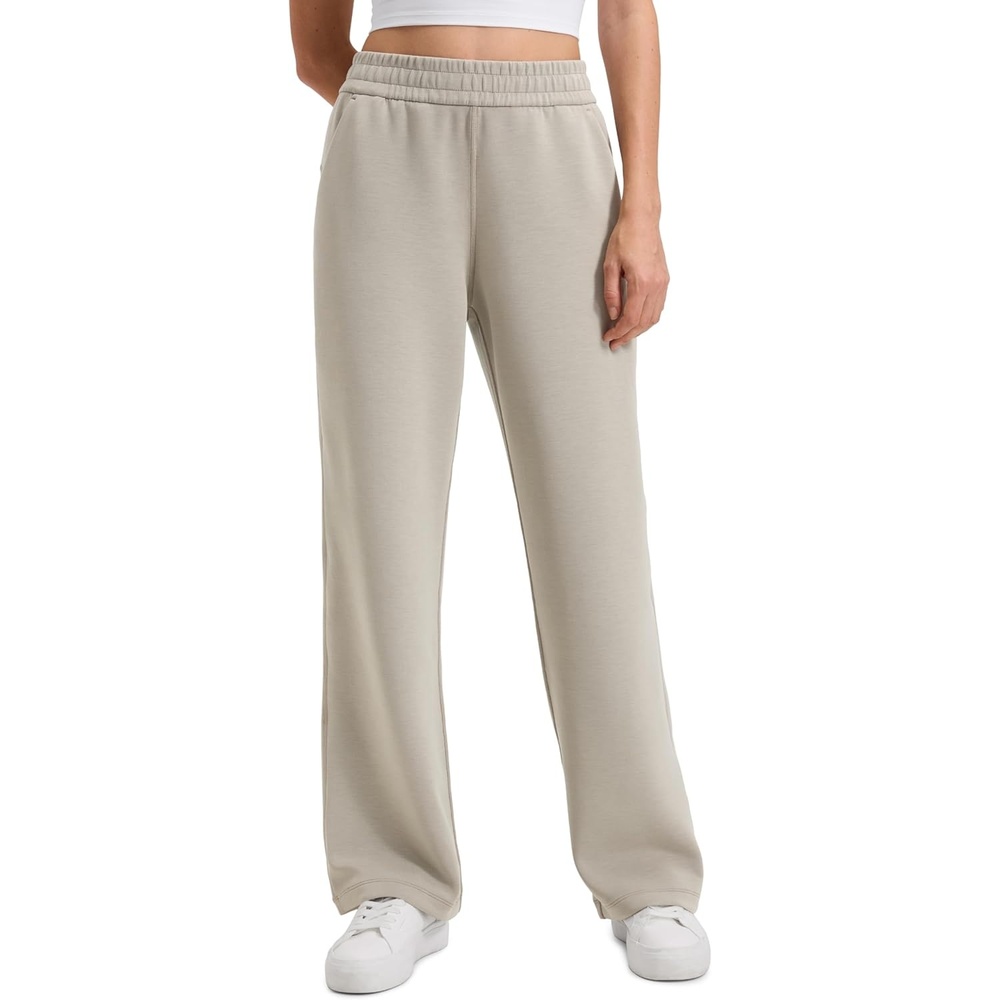 image:imageCRZ YOGA SoftAura Straight Leg Casual Sweatpants Women 283032 Modal Lounge Travel Pants with PocketsStone