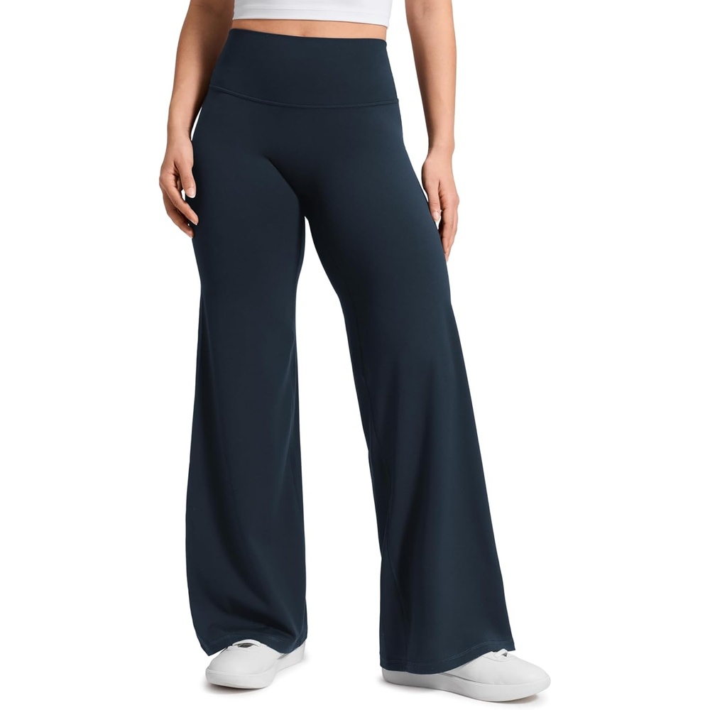 image:imageCRZ YOGA Softretch No Front Seam Wide Leg Pants 28 30 32 for Women High Waist Yoga Lounge Buttery Soft Comfy CasualTrue Navy
