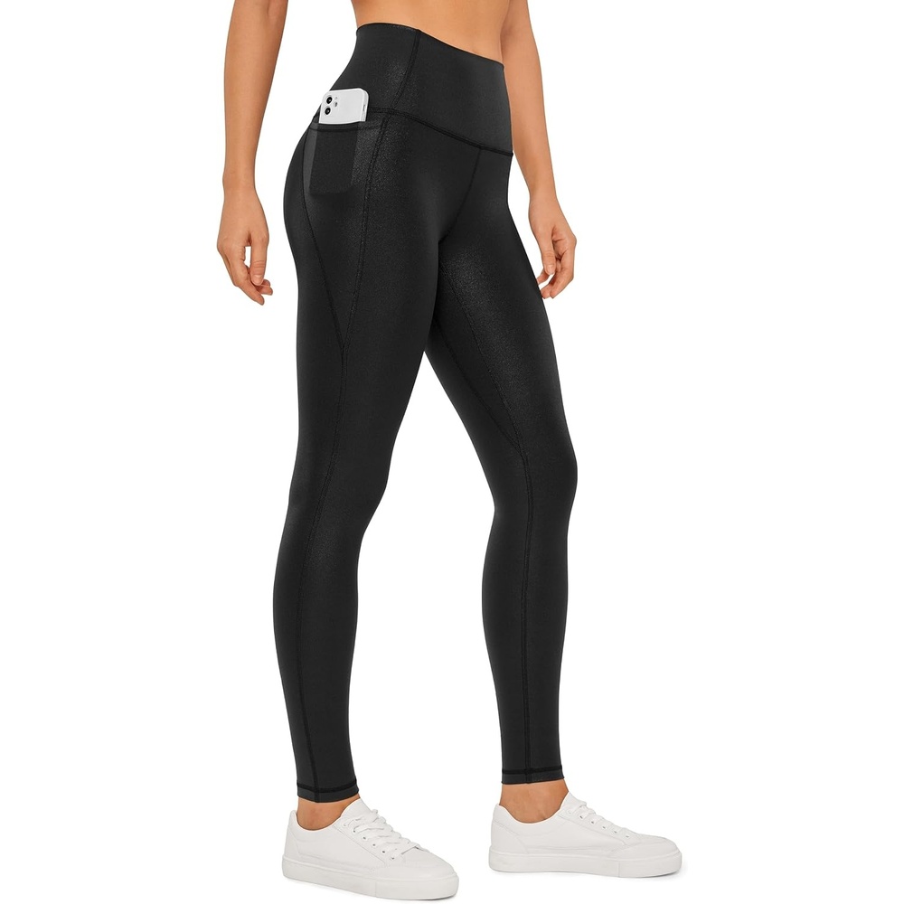 image:imageCRZ YOGA Womens Butterluxe Matte Faux Leather Leggings 28 High Waisted Pockets Buttery Soft LoungeBlack Classic