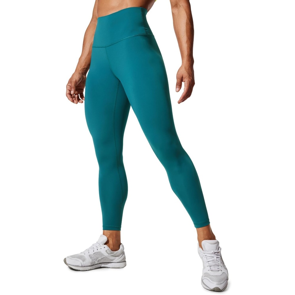 image:imageCRZ YOGA Womens Hugged Feeling Compression Leggings 25 Inches Thick High Waisted Tummy Control Workout Pants TightsGreen Jade
