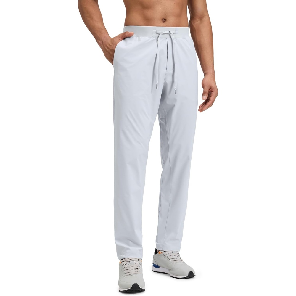 image:imageCRZ YOGA Workout Motion Pants for Men 30 Quick Dry SweatWicking Athletic Casual Daily Joggers Trouser with PocketsPlatinum Grey