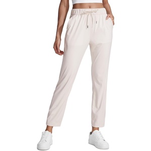 CRZ YOGA 4-Way Stretch Ankle Golf Pants for Women 27″ – Casual Dress Work 7/8 Sweatpants with Pockets(Milky White (Bone))