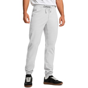 CRZ YOGA 4-Way Stretch Athletic Joggers for Men 30″/32″ – Track Golf Gym Workout Hiking Pants with Pockets(Platinum Grey)