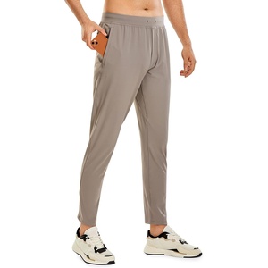 CRZ YOGA 4-Way Stretch Athletic Pants for Men 30″ – Workout Lounge Casual Work Jogger with Zip Pocket(Cliff Ash)