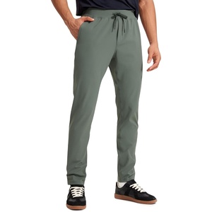 CRZ YOGA 4-Way Stretch Athletic Pants for Men 30″ – Workout Lounge Casual Work Jogger with Zip Pocket(Grey Sage)