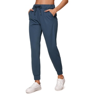 CRZ YOGA 4-Way Stretch Workout Joggers for Women 28″ – Casual Travel Athletic Pants with Pockets(Slate Blue)