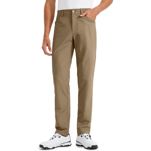 CRZ YOGA All Day Comfy 5-Pocket Golf Pants for Men – Quick Dry Lightweight Casual Work Stretch Trousers(Artifact Brown)