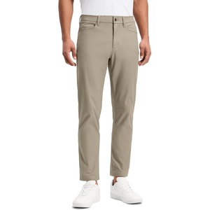 CRZ YOGA All Day Comfy 5-Pocket Golf Pants for Men – Quick Dry Lightweight Casual Work Stretch Trousers(Oak)