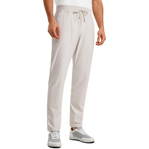 CRZ YOGA All Day Comfy Pull-On Golf Pants for Men 31″ – Quick Dry Lightweight Work Casual Pants with Pockets(Milky White (Bone))