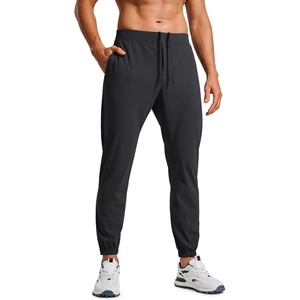 CRZ YOGA Athletic Joggers for Men 29″ – Lightweight Running Training Pants with Zip Pockets and Ankle Zippers(Ink Gray)