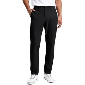 CRZ YOGA Breeze Comfy Golf Pants for Men – 30”/32″ Lightweight Quick Dry Casual Athletic Work Dress Trousers with Pockets(Black)