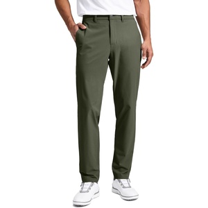 CRZ YOGA Breeze Comfy Golf Pants for Men – 30”/32″ Lightweight Quick Dry Casual Athletic Work Dress Trousers with Pockets(Light Army Green)