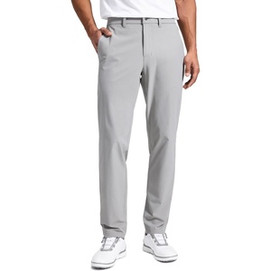 CRZ YOGA Breeze Comfy Golf Pants for Men – 30”/32″ Lightweight Quick Dry Casual Athletic Work Dress Trousers with Pockets(Linen Grey)