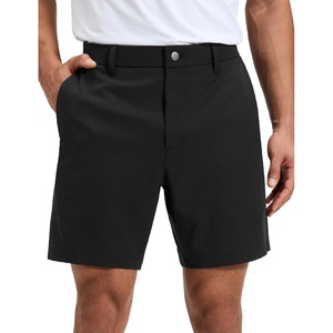 CRZ YOGA Breeze Comfy Golf Shorts for Men – 7″ Lightweight Quick Dry Casual Athletic Work Flat Front with Pockets(Black)