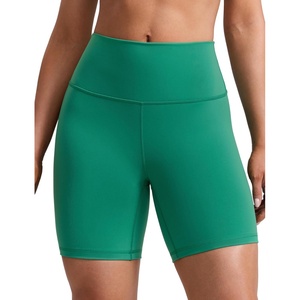 CRZ YOGA Butterbreeze Athletic Biker Shorts 6” – High Waisted Workout Gym Volleyball Running Yoga Tummy Control Womens(Cascadia Green)