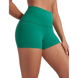 CRZ YOGA Butterluxe Biker Shorts 2.5″- High Waisted Yoga Workout Spandex Womens Running Volleyball Booty(Cascadia Green)