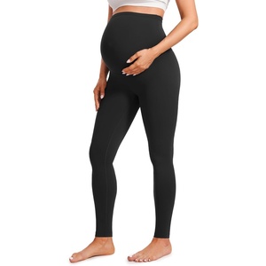 CRZ YOGA Butterluxe Extra Long Maternity Leggings 30” – Yoga Lounge Pants for Tall Women Pregnancy Soft Over The Belly(Black)