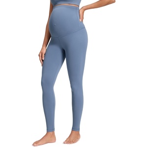 CRZ YOGA Butterluxe Extra Long Maternity Leggings 30” – Yoga Lounge Pants for Tall Women Pregnancy Soft Over The Belly(Washed Denim)