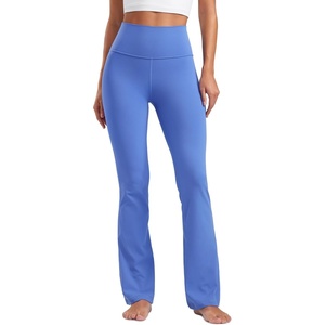 CRZ YOGA Butterluxe Flare Leggings 29″/30.5″/32″/33.5″ – High Waist Bootcut Wide Leg Lounge Womens Yoga Pants with Pocket(Wild Indigo)