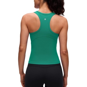 CRZ YOGA Butterluxe High Neck Tank Tops for Women – Yoga Workout Athletic Gym Camisole Racerback Sleeveless Shirts(Cascadia Green)