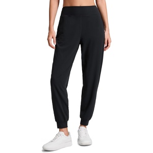 CRZ YOGA Butterluxe High Waisted Joggers for Women 28″ – Casual Lounge Workout Yoga Pants with Pockets(Black)