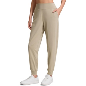 CRZ YOGA Butterluxe High Waisted Joggers for Women 28″ – Casual Lounge Workout Yoga Pants with Pockets(Oak)