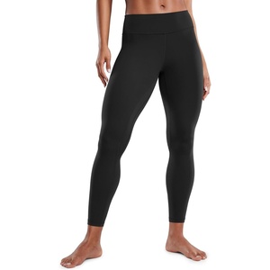 CRZ YOGA Butterluxe Low Rise Leggings 25″ – Workout Athletic Gym Lounge Womens Yoga Pants(Black)