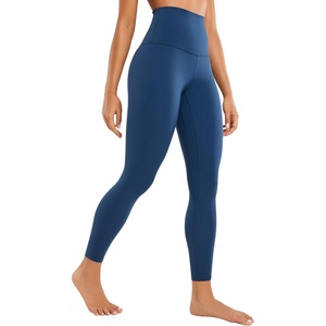 CRZ YOGA Butterluxe Super High Waist Leggings 25″- Buttery Soft Womens Yoga Pants Workout Over Belly(French Navy)