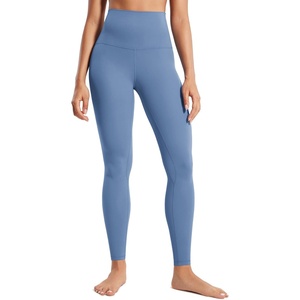 CRZ YOGA Butterluxe Super High Waist Leggings 28″ – Full Length Buttery Soft Womens Yoga Pants Over Belly(Oasis Blue)