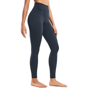 CRZ YOGA Butterluxe Super High Waist Leggings 28″ – Full Length Buttery Soft Womens Yoga Pants Over Belly(True Navy)