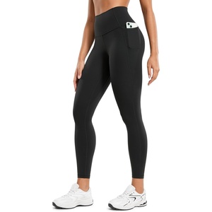 CRZ YOGA Butterluxe Workout Leggings Pockets 25” – High Waisted Gym Womens Yoga Pants Buttery Soft(Black)
