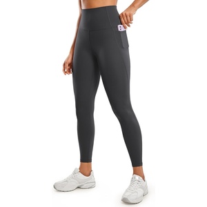 CRZ YOGA Butterluxe Workout Leggings Pockets 25” – High Waisted Gym Womens Yoga Pants Buttery Soft(Mysterious Grey)