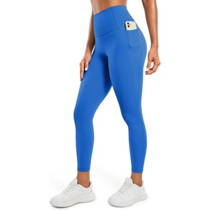 CRZ YOGA Butterluxe Workout Leggings Pockets 25” – High Waisted Gym Womens Yoga Pants Buttery Soft(Sparkle Blue)