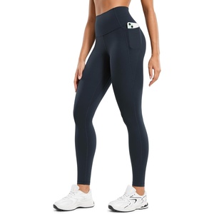 CRZ YOGA Butterluxe Workout Leggings Pockets 28” – High Waisted Gym Womens Yoga Pants Running Buttery Soft(True Navy)